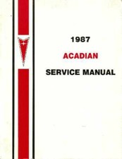 1987 Pontiac Acadian Factory Shop Service Manual