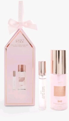 Just Pink 10ml Perfume and 75ml Shimmer Body Mist Gift Set By Gifts  🇬🇧 UK