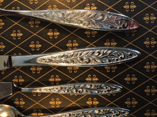 Vintage Late Mid Century Eladan Stainless Flatware Set ELD21 73 Pc Service for 7 - Picture 3 of 4