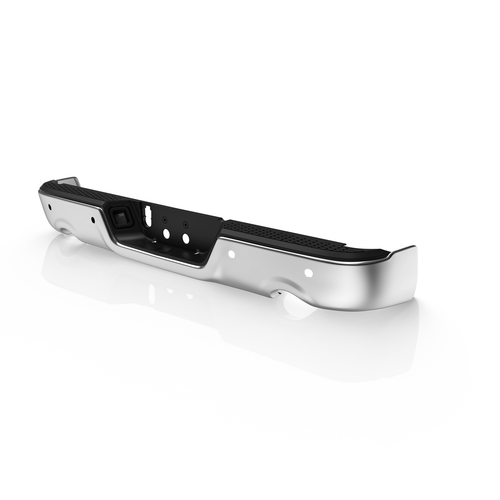 2009-2018 Dodge Ram 1500 Chrome Rear Bumper For | Dual Exhaust | w/o