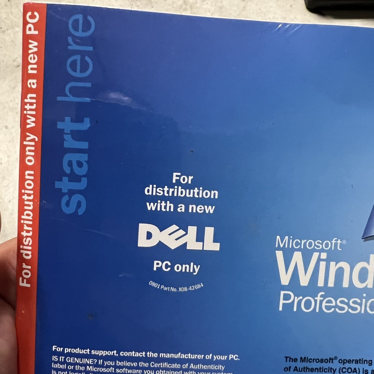 Microsoft Windows XP Professional Version 2002 SEALED NO