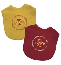NEW Iowa State University Cyclones Baby Fanatic 2 Pack Bibs -Officially Licensed
