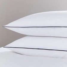 Modern Luxury White&Black Piping 360TC Cotton Made Bedding Doona,Duvet Cover Set