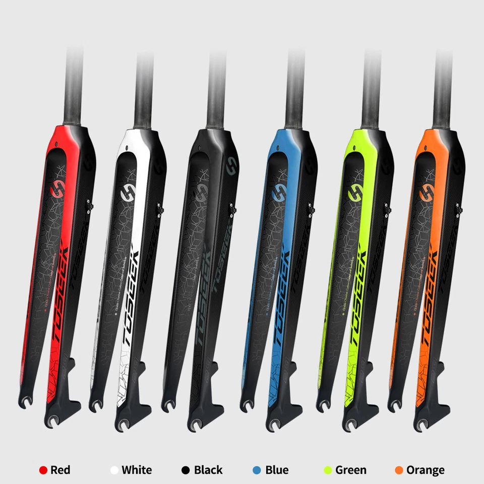 TOSEEK 1-1/8" Full Carbon Fiber MTB Bike Fork Disc Brake Rigid Forks 26/27.5/29" - Image 4 of 4