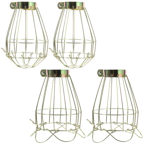 4 Pcs Retro Cage Lantern Iron Lampshade Vintage Light