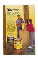 1988 Minwax Wood Finishing Products "Discover The Pride" Vintage Advertisement