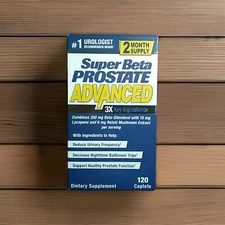 Super Beta Prostate Advanced Male Supplement with Beta-Sitosterol, 120 Caplets