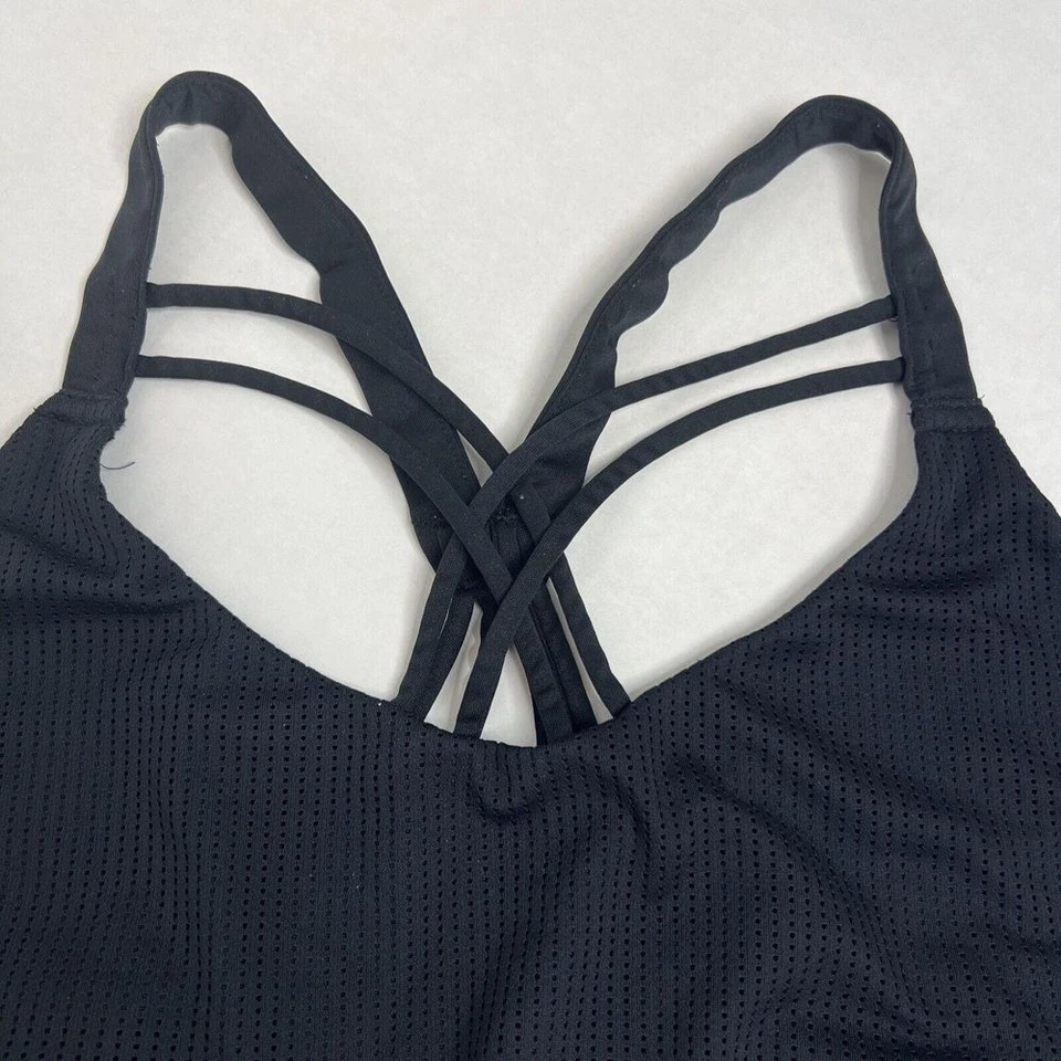 Sutiã esportivo feminino RBX malha preta com cruz cruzada frente e verso - Tamanho XL - Imagem 2 de 4