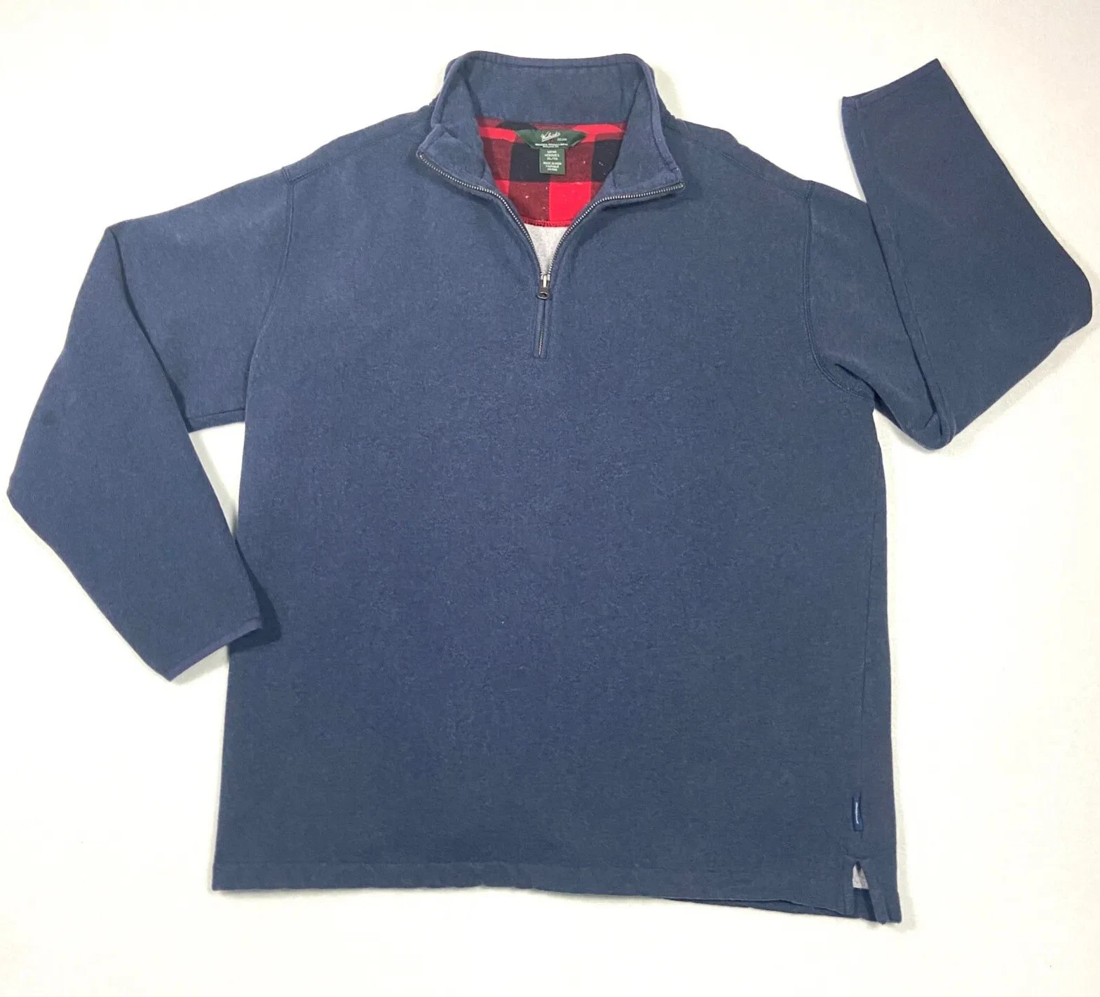 Woolrich Polortec Fleece 1/4 Zip Pullover Dark Blue Mens XL