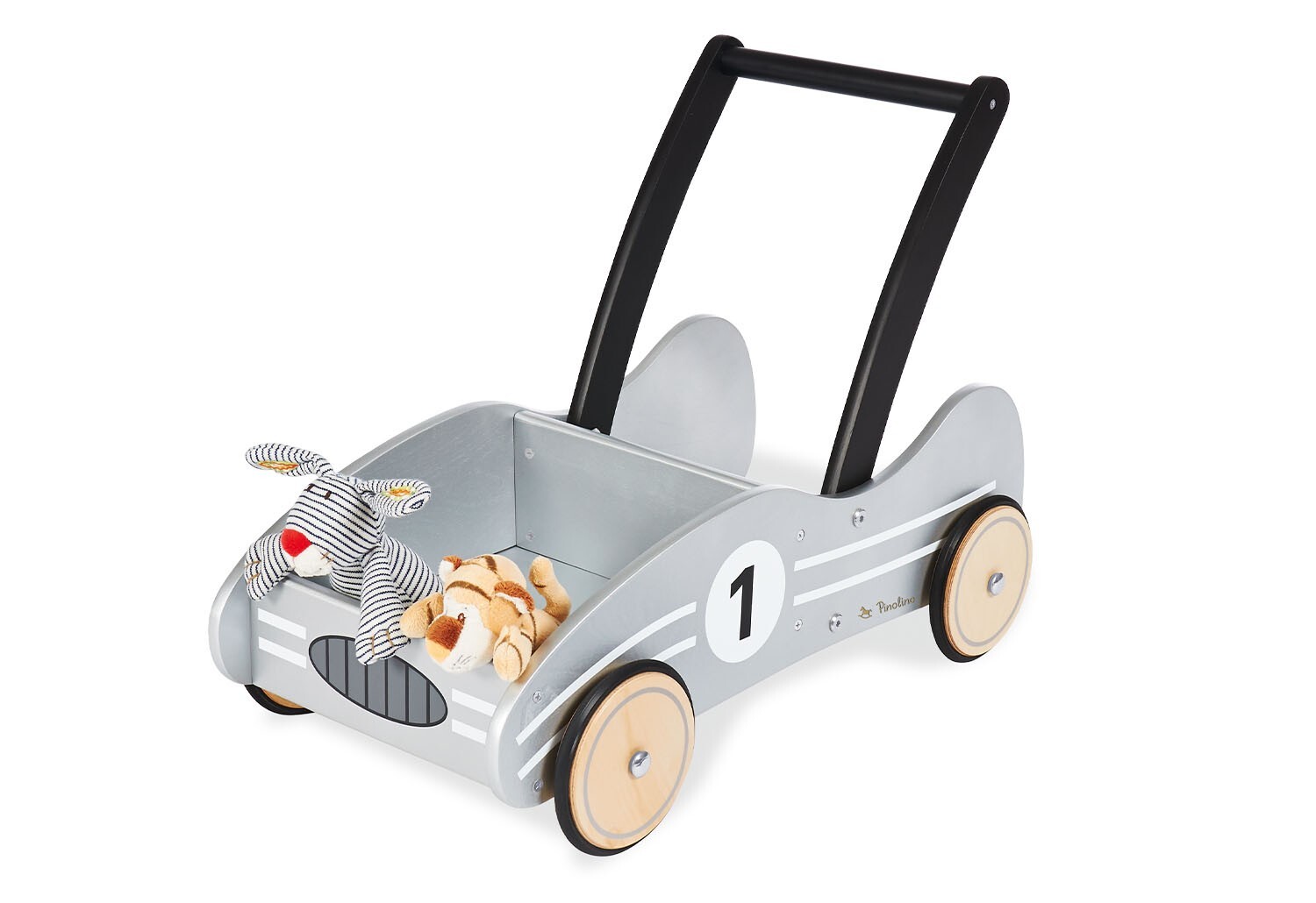 Trotteur enfants Kimi argent avec système de freinage pour motricité