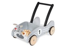 Chariot De Marche En Bois Kimi Argent Trotteur Enfants Motricité