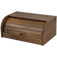 Portapane in legno noce scuro rustico con serrandina porta pane da cucina 