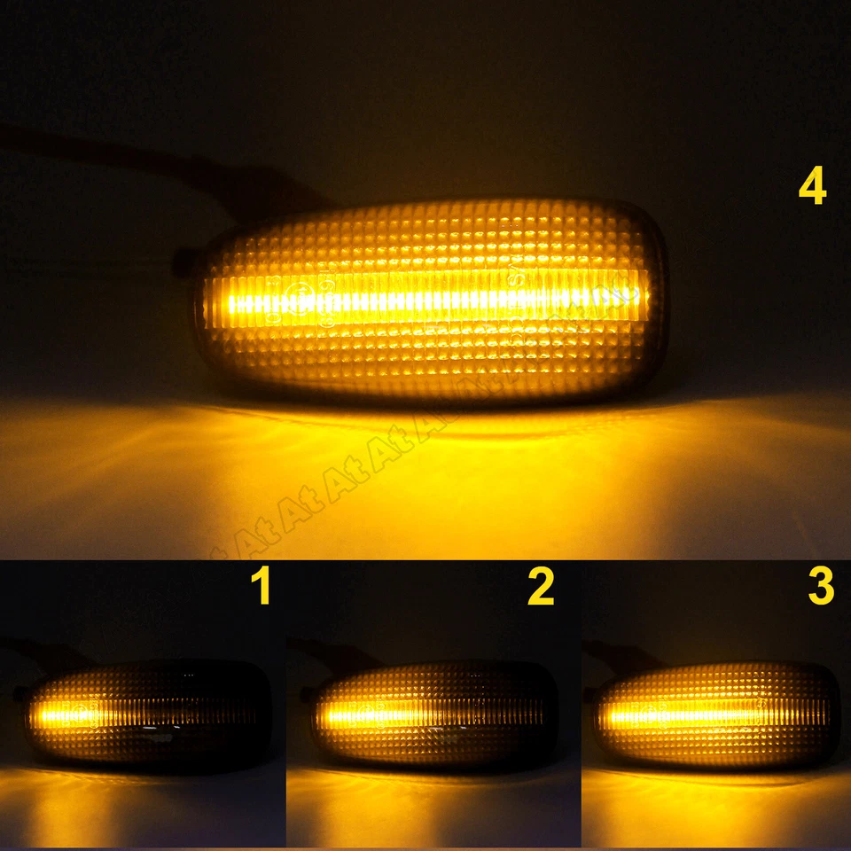 Smoked Fender Dynamic LED Side Marker Light For Mercedes CLK SLK E C Class Dodge Foto 2 de 4