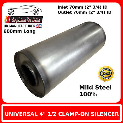 Alésage 4.5" X 22" Soudure Sur Acier Doux Universel Silencieux d'échappement Box 2" 1/2 63 mm Alésage 4.5" X 22" Soudure Sur Acier Doux Universel Silencieux d'échappement Box 2" 1/2 63 mm