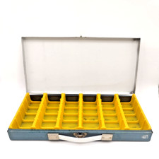 Vintage SV Smith-Victor Slide File Metal Case Griffith Ind U.S.A. 30 Compartment