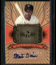 2005 Upper Deck Hall of Fame #HW-MI1 Monte Irvin Hall Worthy Gold AUTO #3/5