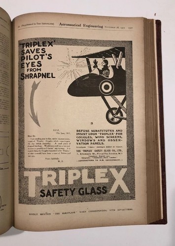 1917 AEROPOANE PUBLICATION JULY 4- Dec. 26 SOPWITH AND OTHER GREAT ADVERTISEMENT - Picture 11 of 12