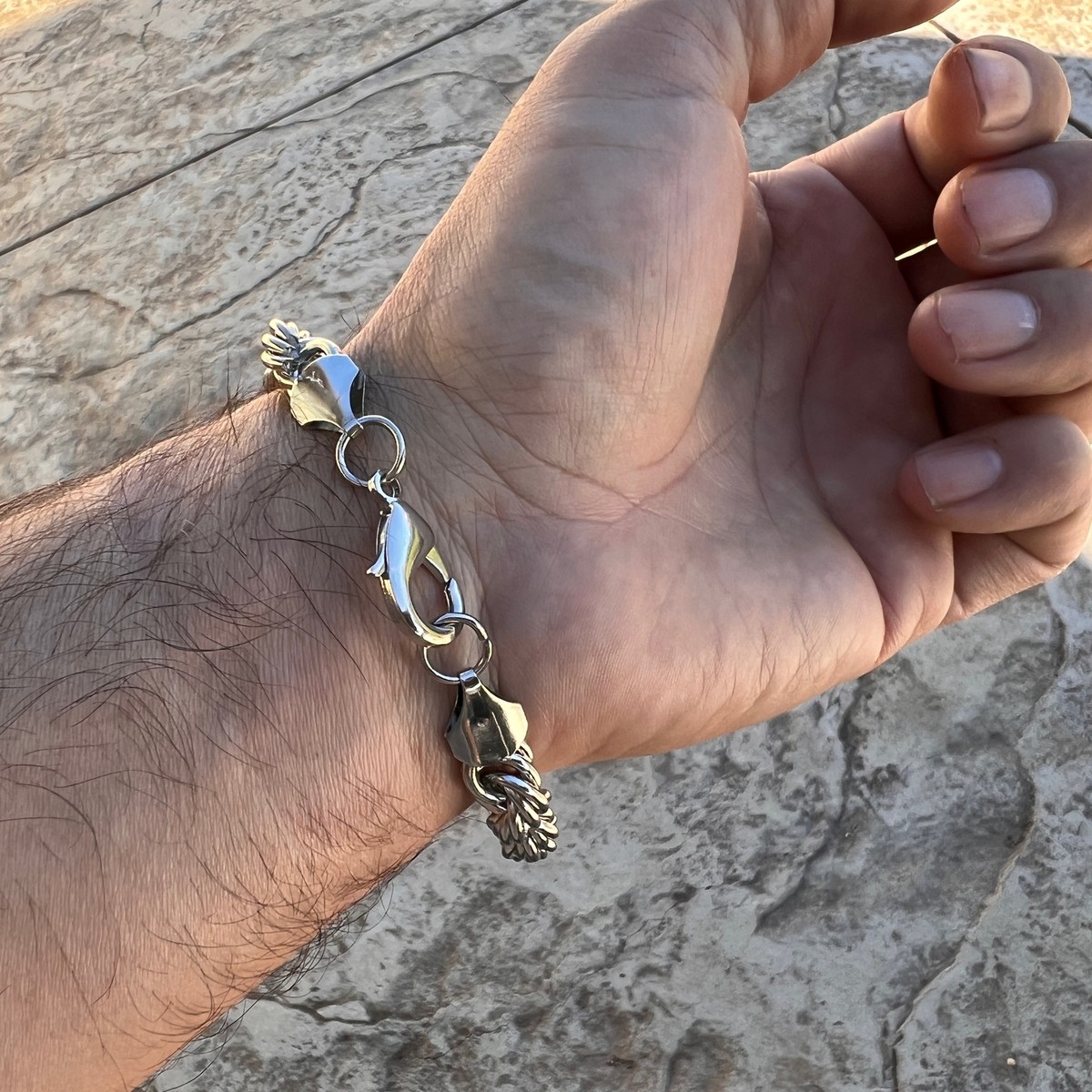 アクセサリー RePLAY BICOLOR CHAIN BRACELET RePLAY BICOLOR CHAIN BRACELET（Belt with engraved buckle