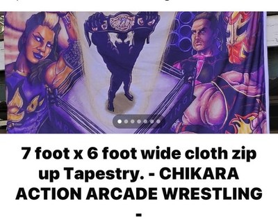 7  X 6  Chikara Action Arcade Wrestling Display Tapestry