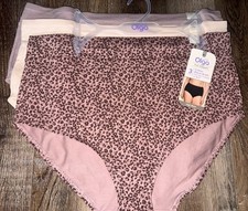 Olga Women's Brief Underwear Panties Cotton Blend 3-Pair F 2X