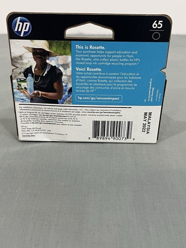HP 65 Original Black Ink Cartridge 1 Pack - Picture 2 of 4