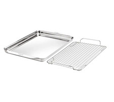 New With All-Clad Stainless Steel 2-Piece Bakeware Set Half Sheet Pan