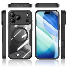 Magnetic 360° Full-Body Case For iPhone 17 Pro Max/ 17 Pro With Built-in Glass