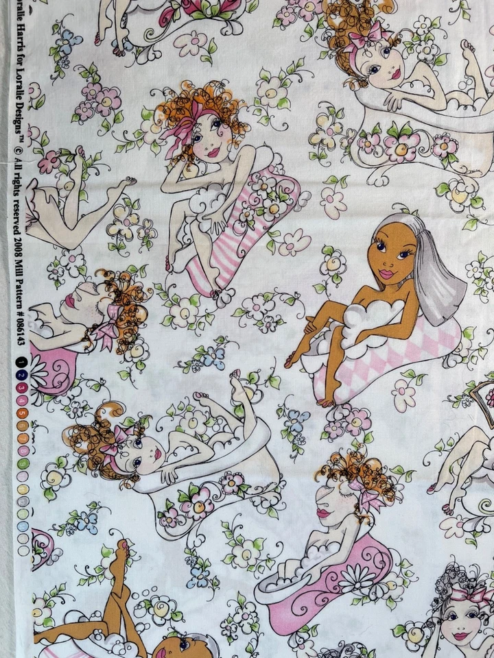 Fabric -RARE Collectible Loralie Harris Designs TUBBIES Bathettes 23.5 L x 42” W - Image 2 of 4