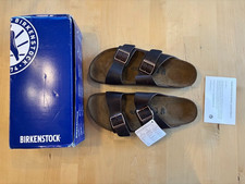 GENUINE Birkenstock Arizona BS HABANA Oiled Leather Brown Narrow Fit 10.5 43 NEW