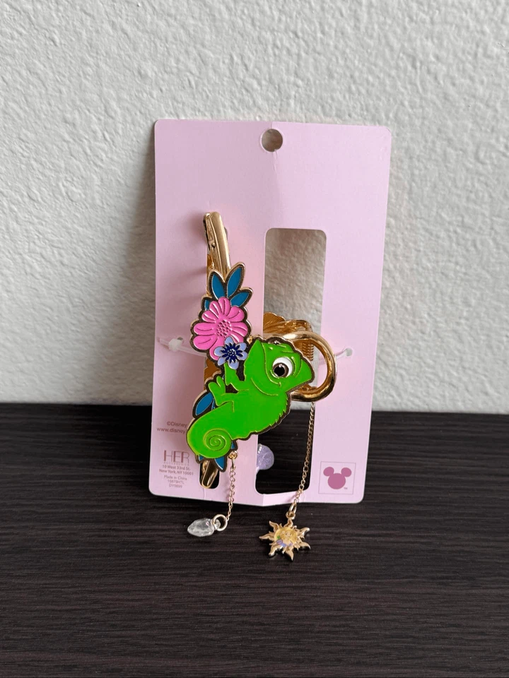 Disney Tangled Pascal Floral Metal Claw Hair Clip with Charms - Image 2 of 3