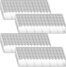 32 Pack 6 Inch Mini Rulers Bulk Plastic Small Rulers with Inches and Centimeters