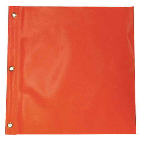 Zoro Select 9Rw13 Handheld Warning Flag, Orange, Vinyl, Brass Grommets (Dowels - Bild 1 von 1