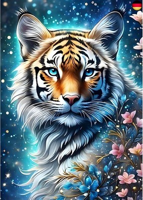 DPHERO Tiger Diamant Painting Bilder für Erwachsene Kinder,5D Tiger Diamond 