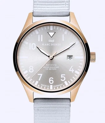 MARC BONDI Barcelona Made in Germany 38 mm Damenuhr Saphirglas UVP* 285,00 EUR - Bild 1 von 4