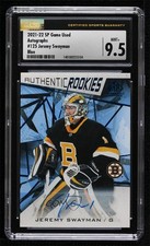 2021 SP Game Used Authentic Rookies Blue Jeremy Swayman #125 CSG 9.5 Auto 0pz2