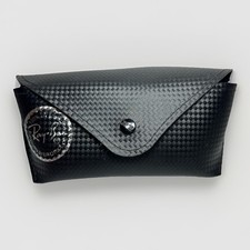 RAY BAN Black Carbon Fiber Slim Case-Eyeglasses-Sunglasses-Snap Close-CASE ONLY