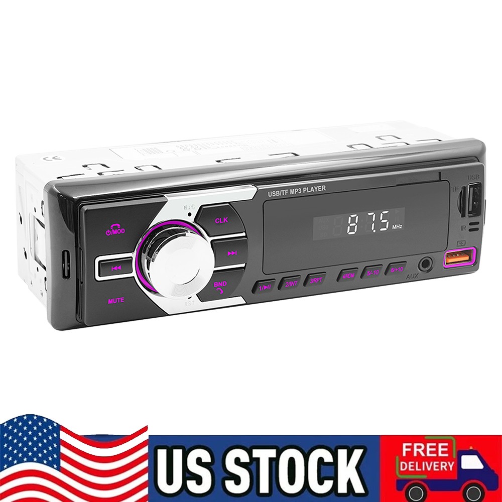 Audio In-dash Fm Aux Input Receiver Usb Mp3 Radio Player Sd
