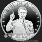 2025  Charlie Kirk   ** COA # 93  ** 1 oz .999 Silver Shield MICROMINTAGE of 615