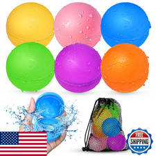 Smirodi 6 Pcs Reusable Water Balloons, Pool Beach Water Toys for Boys and Girls,