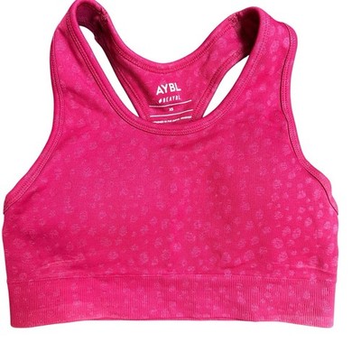 Women's AYBL Sports Bra Raspberry Workout Gym Athletic Active Women's XS