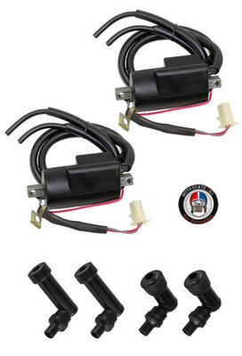 Ignition Coils & Spark Plug Boot Caps For Yamaha Seca II 600 XJ600S (1992-1998)