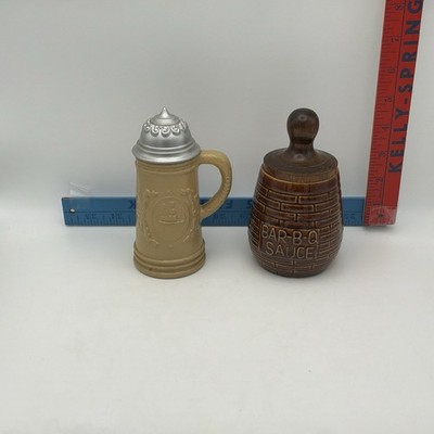 Vintage Old Spice Tankard Decanter After Shave Mug + Shaving Brush Lot