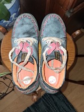 TMA EYES Original Time Stumble Stuff Blue Leather Hand Stitched Shoes Boho SZ.10