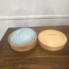 RAMS Blue Glitter Foam Squeeze Ball Stress Reliever w/ Beige Container — photo 2