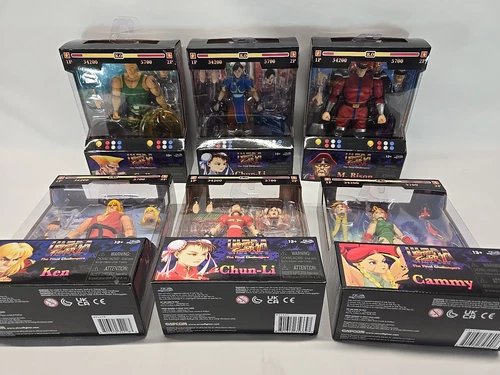JADA TOYS Ultra Street Fighter II lot of 6 action figures new in box (4)