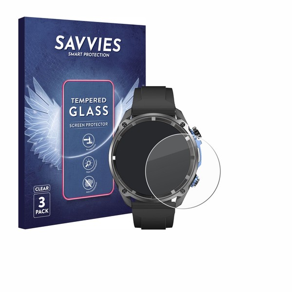 "3X Savvies Schutzglas FüR DTNO.1 DTG1 1.43\" Echt Glas Panzer Display 9H"-image