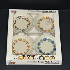 Disney Store Disney Tsum Tsum Melamine Sauce Plate Set - Set of 4 - New