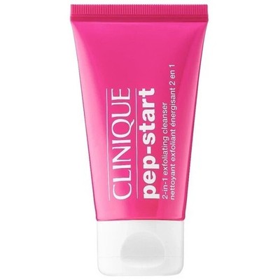 New Clinique Pep-Start 2-in-1 Exfoliating Cleanser 1oz/30ml Travel Size