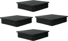4 Pack 4 Inch Square Plastic Plug, Insert Tubing End Cap for Square Tubing Post,