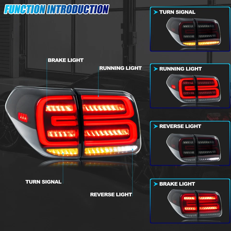Conjunto de luces traseras LED negras secuenciales para Nissan Armada 2017-2020 Foto 2 de 4